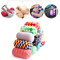 Mini Microbead Roll Cushion Cover Roll Pillow Rest Neck Body Back Sleep