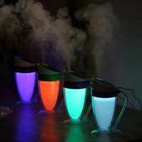 Mini Moonlight Cup Humidifier LED Night Light Atmosphere Household Air Humidifier 4 Colors