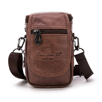 Mini Shoulder Bag Leather Multi - functional Package Outdoor Leisure Sports Waist Bag For Men