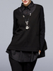 Miting Black Fake Two Pieces Shirt