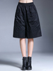 Miting Casual Solid Color Elastic Waist Women Short Pants