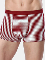Modal Breathable Underwear Casual Stripes Printed U Convex Boxer Briefs for Men