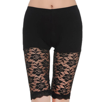 Modal Lace Rose Printed Boyshort Seamless Five Minutes Safety Panties
