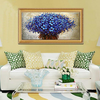 Modern Abstract Huge Canvas Wall Painting Blue Tree Oil Painting Classical Wall Hanging Painting