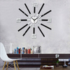 Modern DIY Analog 3D Mirror Surface Large Number Wall Clock Sticker Home Decor