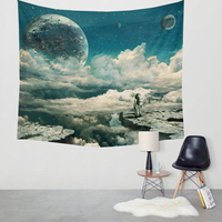 Moon Polyester Wall Hanging Tapestry Indian Bedspread Beach Towel Dorm Throw Mat