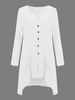 Mori Girls Irregular Hem Pankou Long Sleeve Linen Cardigan For Women