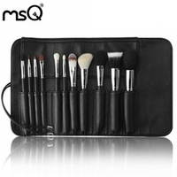 MSQ 11Pcs Professional Goat Hair Makeup Cosmetic Brushes Set With Bag