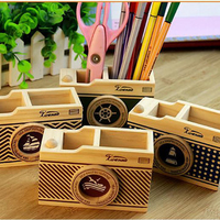 Multi - function Desktop Stationery Storage Tube Creative Ocean Camera Pen Holder
