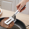 Multi-function Food-grade Stainless Steel BBQ Tongs Barbecue Bread Beef Steak Turner With Clamp Clip