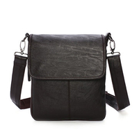 Multi Pocket Business Message Bag PU Leather Crossbody Bag Shoulder Bag For Men