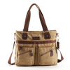 Multi Pocket Crossbody Bag Dual-Use Shoulder Bag Canvas Handbag For Men