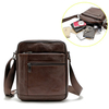 Multi Pocket Shoulder Bag Genuine Leather Vintage Shoulder Bag For Men