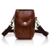 Multi Pocket Waist Bag Genuine Leather Sling Bag Waterproof Crossbody Bag For Men