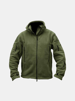 Multi-Pockets Fleece Hooded Outdoor Jacket for Men