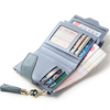 Multi-Slots Tassel Genuine Leather Short Wallet Credit Card Holder Purse For Women