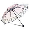 Multi-style Transparent Umbrella PVC Three Folding Apollo Lace Thicken Windproof Novelty Rain Gear