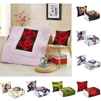 Multifunction 3D Pattern Decorative Bedding Pillow Blanket Travel Portable Noon Break Blanket