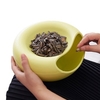 Multifunctional Circular Plastic Double Deck Snacks Food Storage Box Dual Purpose Tabletop Grocerie Storage Bo