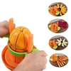 Multifunctional Fruits Cutter Set Plastic Stainless Steel Orange Melon Papaya Cutter Slicer