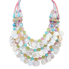 Multilayer Crystal Teardrop Pendant Statement Necklace