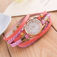 Multilayer PU Leather Band Wrap Bracelet Wrist Watch