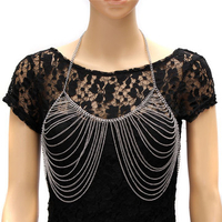 Multilayer Sexy Tassel Bra Metal Chain Body Jewelry
