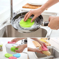 Multipurpose Silicone Dishes Washing Brush Pad Scrubber Fruit Vegetable Cleaning Brush