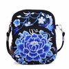 National Style Flower Pattern Shoulder Bag Phone Bag Crossbody Bags