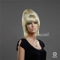 NAWOMI Neat Bangs 100% Kanekalon Straight Synthetic Wig Golden Capless Women