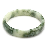 Nephrite Green Bracelet Retro Hsiuyen Jade Flat Wide Women Bracelet