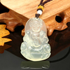Nephrite Men Necklace Hsiuyen Jade Guanyin Pendant Necklace