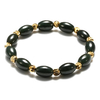 Nephrite Unisex Jade Oval Jasper Old Jade Gold Plated Bracelet
