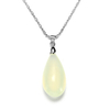 Nephrite Women Necklace Water Drop Hsiuyen Jade Pendant Necklace