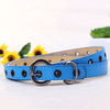 New Children Candy Color Thin Belt Pressure Steam Eye Hollow PU waistband