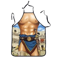 NEW Funny Muscle Man Apron Kitchen Cafe Cooking Baking Apron Polyester Fashionable Working Apron