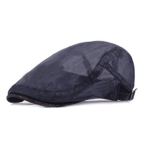 New Mens Women Summer Mesh Breathable Beret Caps Casual Sunshade Forward Hat Adjustable