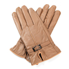New Style Women Winter Warm Thicken Gloves Sheepskin Leather Buckle Wind Proof Mittens