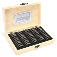 New Wood Style Coins Display Storage Box For Slab Certified Coin With Capsules Storage Container
