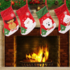 New Year Vintage Christmas Stocking Snowman Bag Gift Sock Ornament Socks For Christmas Tree