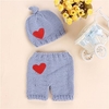 Newborn Baby Girls Boys Crochet Knit Heart Costume Photo Photography Prop Outfits