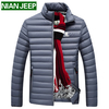 NIANJEEP Winter Thicken Warm Lightweight Stand Collar Down Jacket for Men
