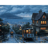 Night Train Digital Oil Painting DIY Oil Painting By Numbers Kits Frameless Canvas Home Wall Decor
