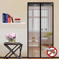 Noiseless Automatic Closing Magnetic Stripe Summer Anti-mosquito Window Net Sheer Door Curtain