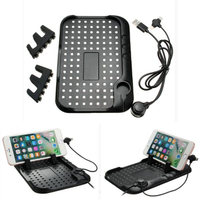 Non-Slip Car USB Charger Stand Dashboard Mount Holder For Androis iPhone Phone GPS Pad
