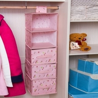Non-Woven Fabrics Wardrobe Hanging Storage Bag Drawer Clothing Underwear Storage Box Barrels Kids To