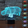 Novelty 3D Hippo Night Light 7 Color Change LED Table Lamp Xmas Toy Gift Living Room Home Decor