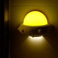 Novelty UFO Motion Activated Sensor Night Light Remote Control USB Charge Lamp