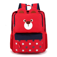 Nylon Backpacks Cartoon Bear Kids School Book Bags for Kindergarten Students
