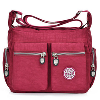 Nylon Waterproof Light Multi-pockets Shoulder Bag Crossbody Bag For Women